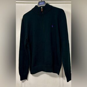 Polo Ralph Lauren Men’s Half Zip Mock Neck Sweater 100% Cotton Size L